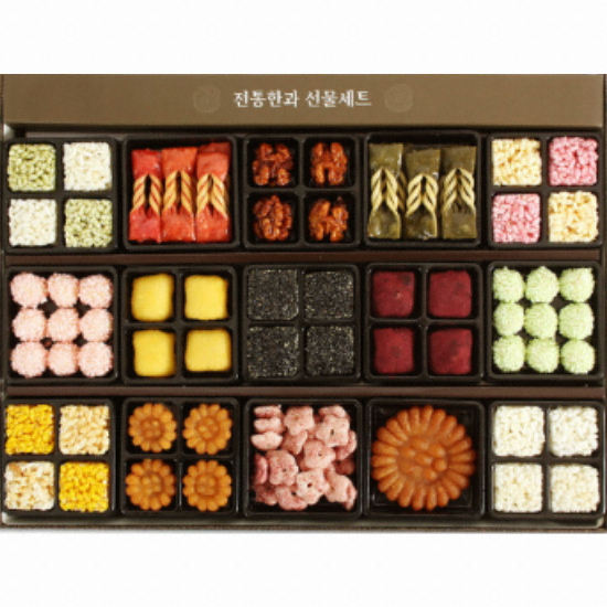 담양한과 전통 한지 1호 3단 선물세트 1.1kg (1개)_이미지