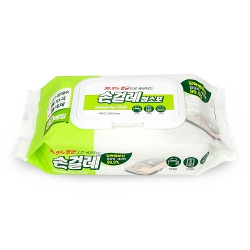 99.9% 손걸레 청소포 캡형 80매 (1개)_이미지