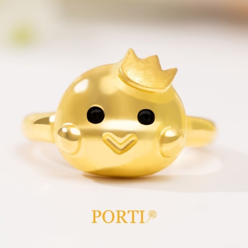 뽀르띠 뱀띠 뱀 왕관 돌반지 1.875g (1개)_이미지