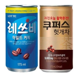 <b>레쓰비</b> 마일드 175ml 30개 + 쿠퍼스 헛개차 175ml 30개