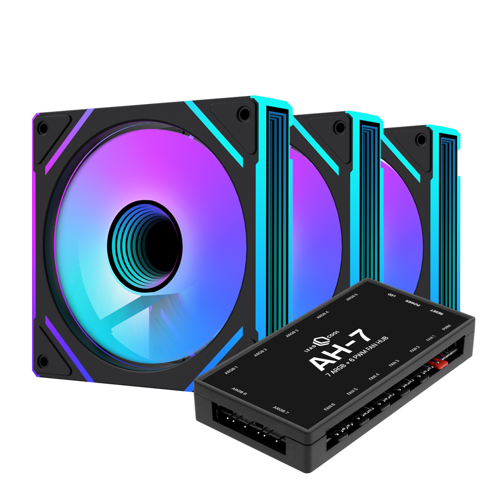 AONE STORM INFINITY PRO-120 ARGB PWM (컨트롤러/3팩, 블랙)_이미지