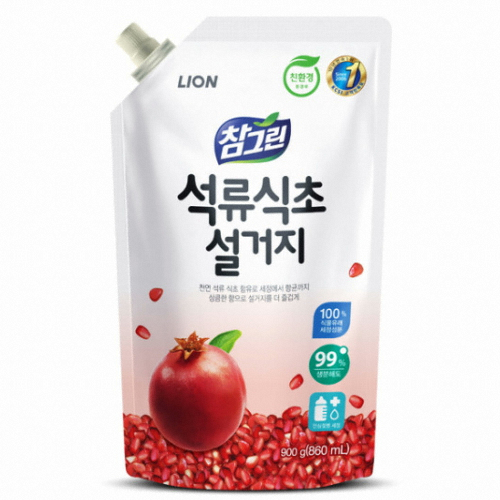 참그린 석류식초 리필 900g (860ml) (6개)_이미지