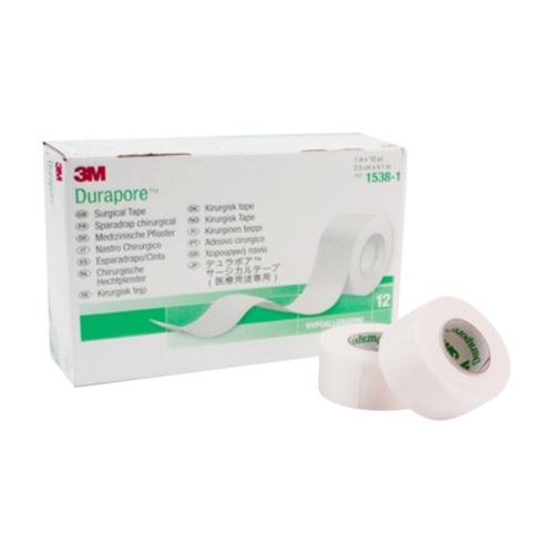 3M 듀라포 의료용테이프 백색 1538-1 12롤 2.5cm x 9.1m (1개)