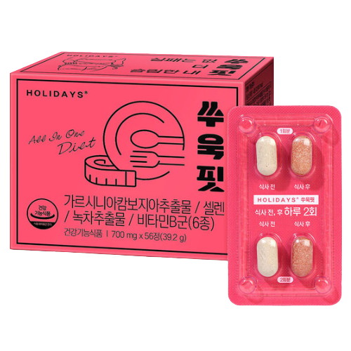 홀리데이즈 쑤욱핏 700mg 56정 (5개)_이미지