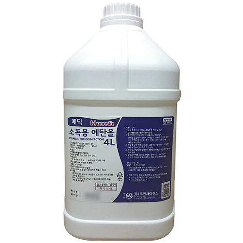 두원사이언스 두원 소독용 에탄올(83%) 4L (2개)_이미지