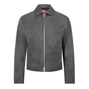 워시드 가죽 롱 슬리브 자켓 127510303