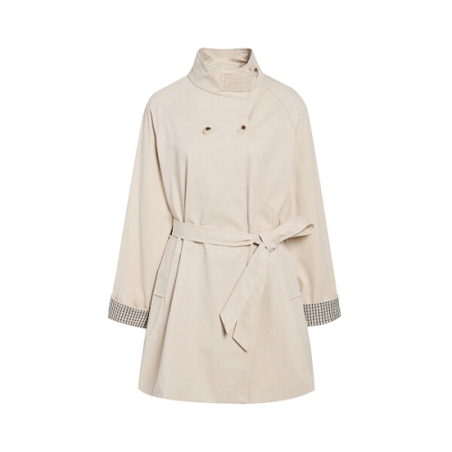 JJ지고트 체크 소매 하프 트렌치코트 GS3N0TC301_이미지