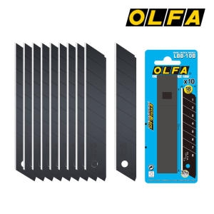 올파 LBB-10B 헤비듀티대형 18mm 커터칼날 흑강날 (10개)_이미지