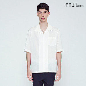 FRJ Jeans 5부 오픈카라코튼린넨솔리드셔츠 F92M-SH145S_이미지