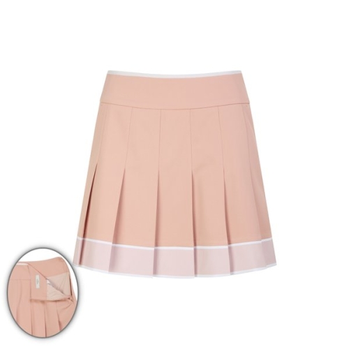 골프 여성 배색 포인트 플리츠 스커트 코랄 HWSK6B311C2_s