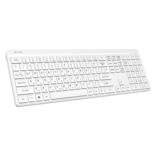 AULA AC110 무선 키보드 마우스 세트 (화이트)_이미지