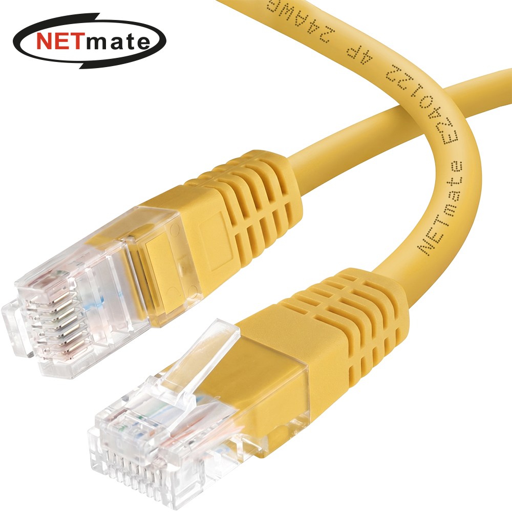 강원전자 NETmate CAT.6 UTP 다이렉트 랜케이블 (NMC-U6003Y, 0.3m)_이미지