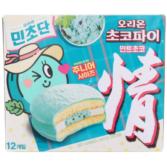 오리온 초코파이 민트초코 12개입 336g (1개)