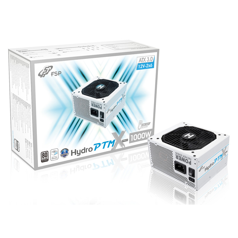 <b>FSP</b> HYDRO PTM X PRO <b>1000W</b> PLATINUM 화이트 ATX3.0