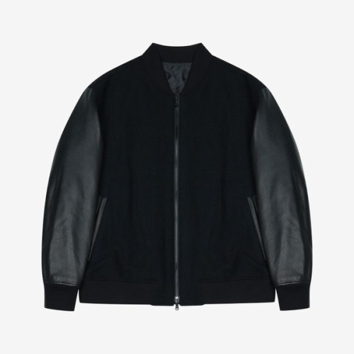 신원 아울렛울 배색 바시티 자켓 블랙 PJGDH9005 H