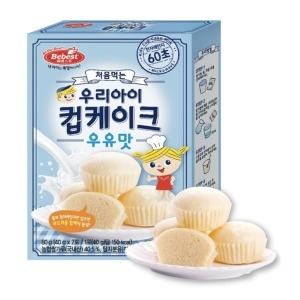 베베스트 처음먹는 우리아이 컵케이크 우유맛 80g (2개)