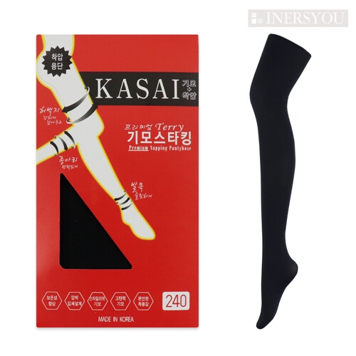 이너스유 이너스유 카사이 국내생산 240D 데니아 착압 기모 팬티스타킹_이미지