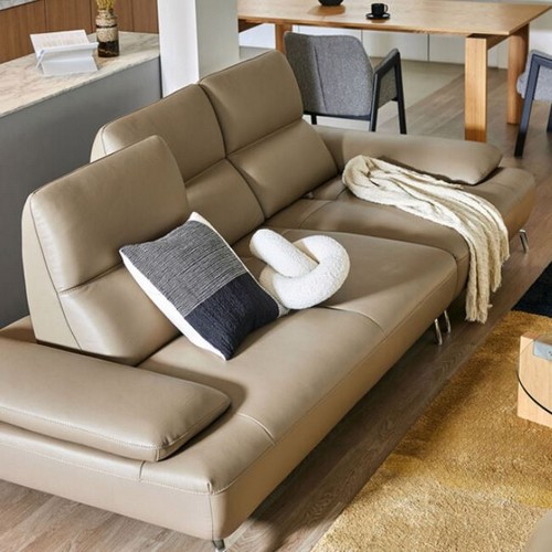 자코모 젬마 스윙 기능성 천연가죽 소파 4인용 (스툴포함)_이미지