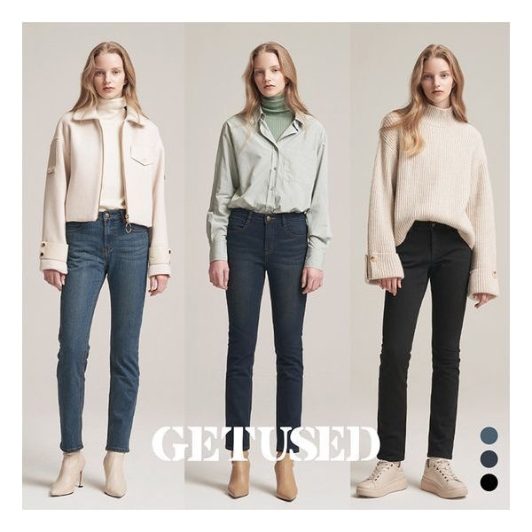 겟유즈드 여 스트레이트핏 기모 데님HGOWDDS570P