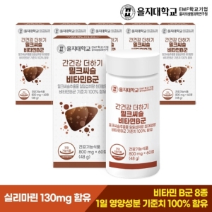 비오팜 을지대학교 간건강 더하기 밀크씨슬 비타민B군 800mg 60정 (6개)