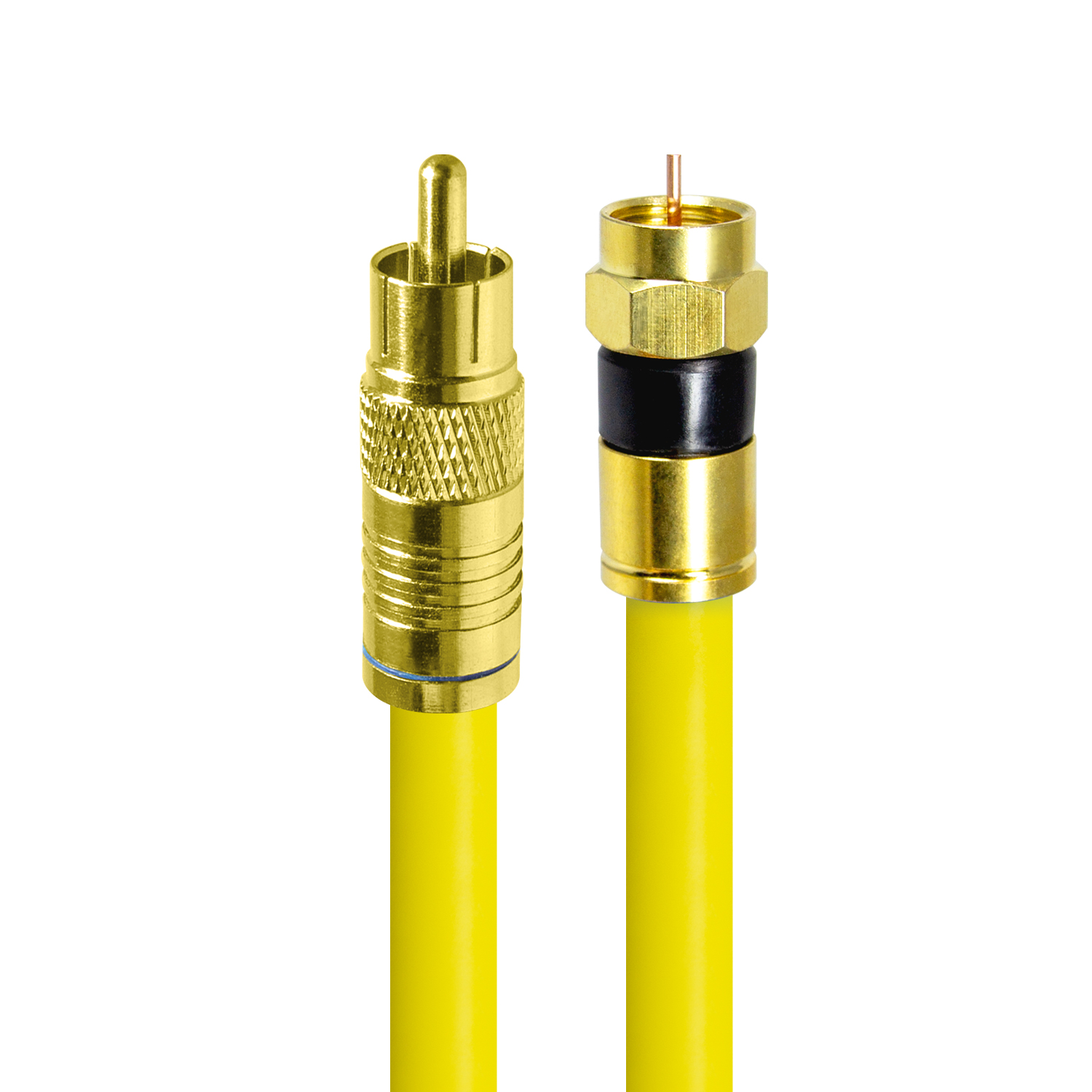 탑라인에이치디 HDTOP 국산 골드 RCA to RF 옐로우 5C 동축 케이블 (HT-ZYGCR070, 7m)_이미지