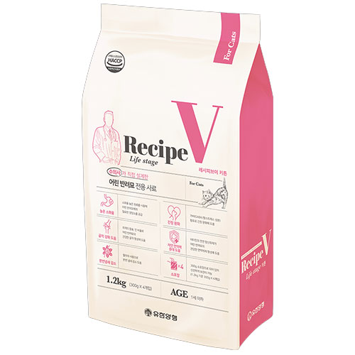 유한양행 레시피브이 ㅤ키튼 캣 1.2kg (2개)_이미지