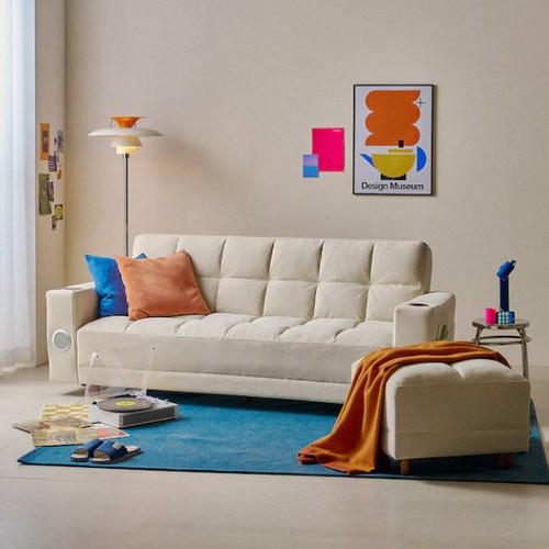 플러피 브레드 생활발수 패브릭 소파베드 3인용