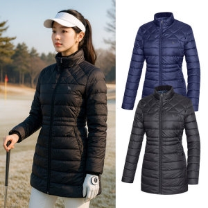 BTR 비티알 여성 겨울 퀄팅 골프 경량 롱패딩 자켓 BSC658SJ9W