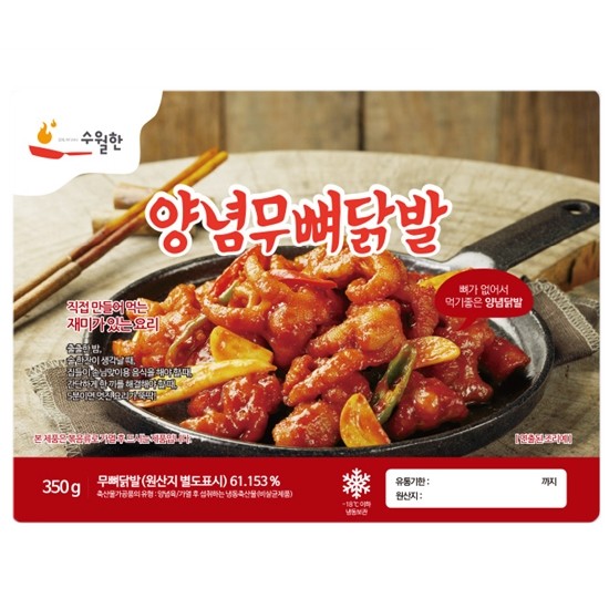 수월한 양념무뼈닭발 350g (1개)