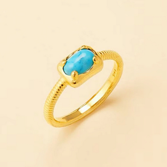 24k 순금 스퀘어 터키석 반지 3.75g