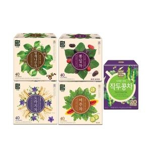 건강티백 5종 한번에 쓱 도라지차 40T+연자육차 40T+여주차 40T+헛개나무차 40T+작두콩차 20T