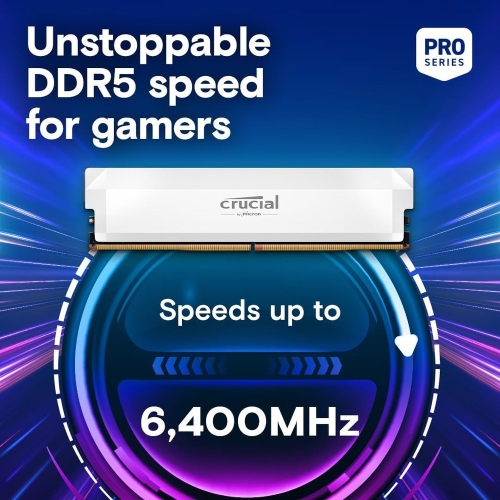 크루셜 Pro DDR5 RAM 32GB 키트 2x16GB 6400MHz CL38 오버클럭 데스크탑 게임 메모리 Intel XMP .._이미지