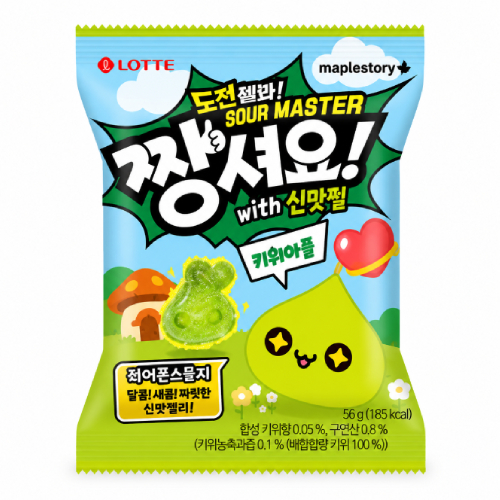 롯데제과 X 메이플스토리 짱셔요 키위애플 52g (4개)
