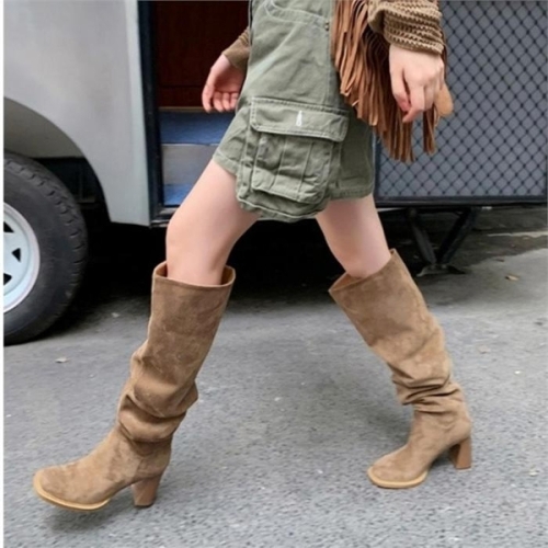 링스 기타 여자우드굽셔 웨이드하이힐롱부츠 WS21586_베이지235 WS21586_베이지 235_이미지