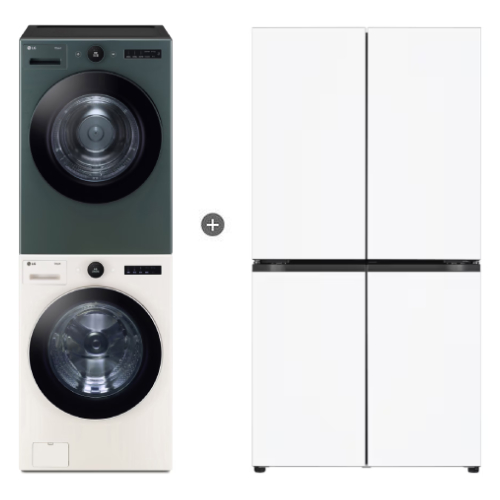 LG전자 트롬 오브제컬렉션 FX24ENE + RD20GNG + 냉장고 T875MHH111