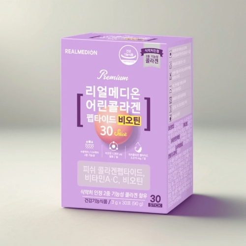 리얼메디온 어린콜라겐 펩타이드 비오틴 30포 (2개)