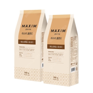동서식품 맥심 마스터 블렌드 에스프레소 로스트 원두커피 500g [2개]