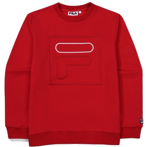 휠라 F-BOX 컬렉션 F로고 맨투맨 FS2POF3393X (RED, 레드)_이미지
