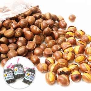  쪽빛누리 햇 밤 생밤 약단밤 단밤 22년산 1kg 3망 별이 다섯 개 칼집이 나 있는 노랑 알밤