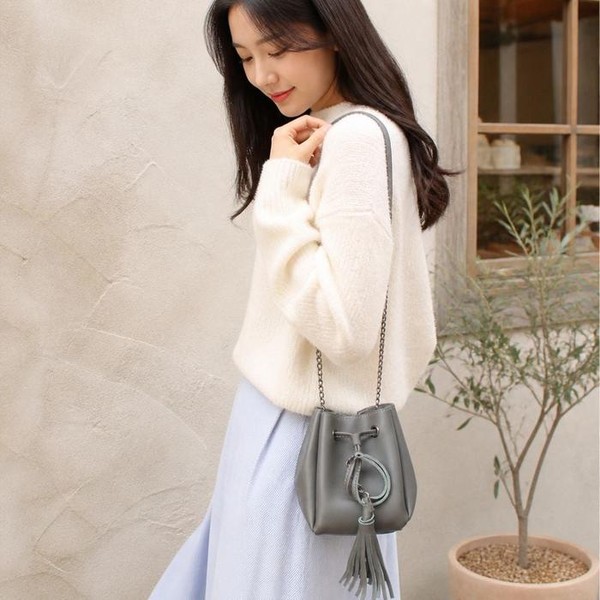 라일리 Rly 여성 크로스백 미니백 복주머니형 스웨이드 인조가 51362170