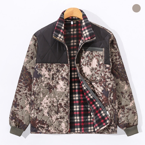 후앙스 디지털 밀리터리 배색 기모 깔깔이 패딩 SDPD4459