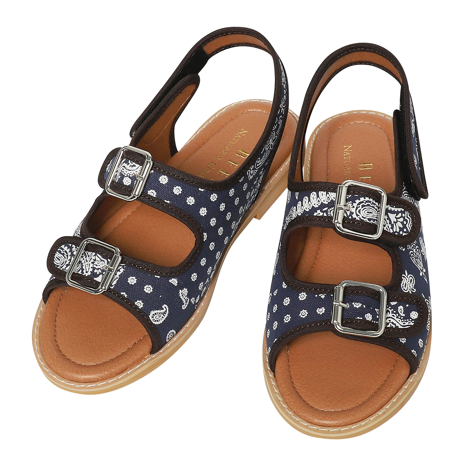 BA21AF01NV 남아 여아 네이비 페이즐리 버클 샌들 아동 여름 신상 BA21AF01NV