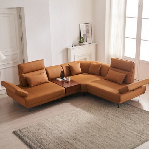 일마레하우스 노드 코너형 스윙 가죽 소파 4인용 (홈바형)