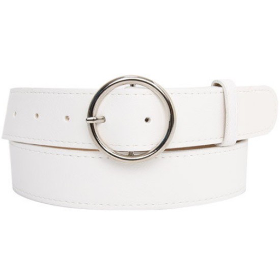 파파브로 모던 써클 레더 벨트 BT-W35-1 (화이트)
