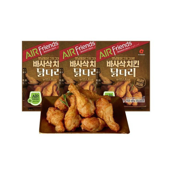 마니커 바사삭 치킨 닭다리 420g (3개)