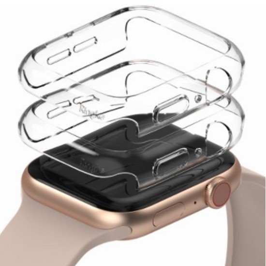 리어스 링케 애플워치 44mm 슬림 케이스 2개입 (클리어+클리어)_이미지