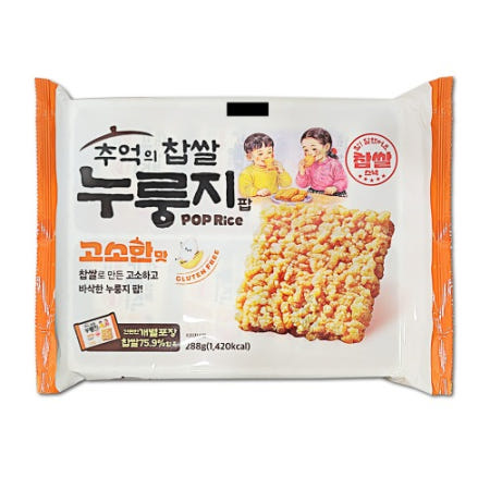 하늘선남포영농조합법인 추억의 찹쌀 누룽지 팝 라이스 고소한맛 288g