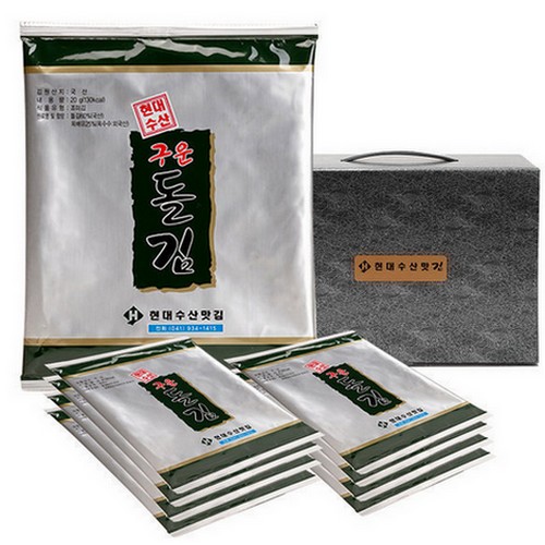 현대수산맛김 보령 대천 구운 돌김 5매 (30개)_이미지