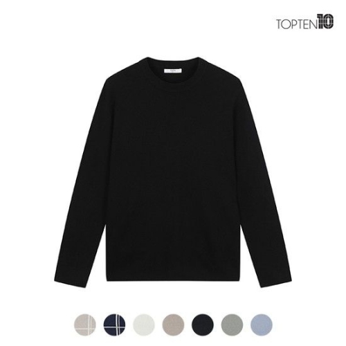 탑텐 남성 텍스처드 루즈핏 풀오버 니트_MSC1ER1901 582945_MSC1ER1901_1_이미지