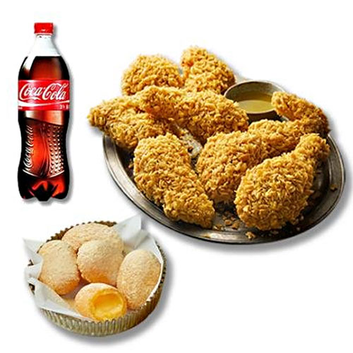 BBQ치킨 ㅤ황금올리브치킨 + 황금알치즈볼 + 콜라 1.25L 교환권_이미지